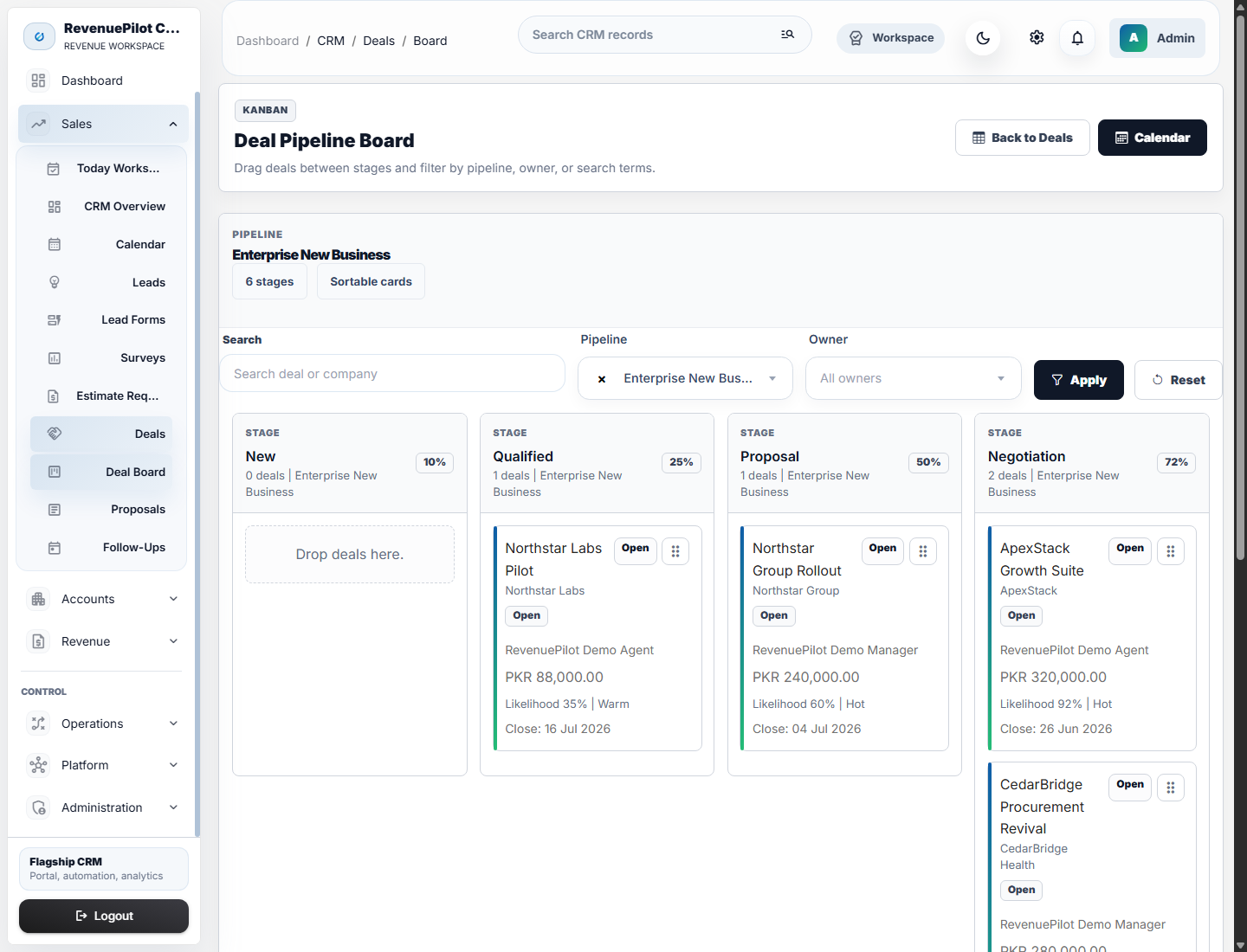 RevenuePilot CRM preview 5