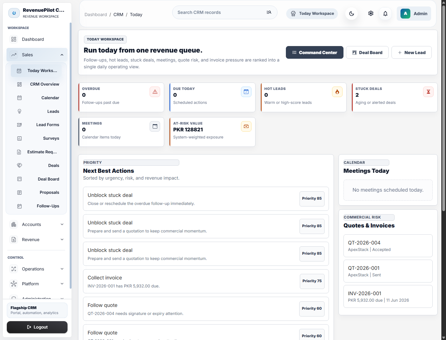 RevenuePilot CRM preview 3