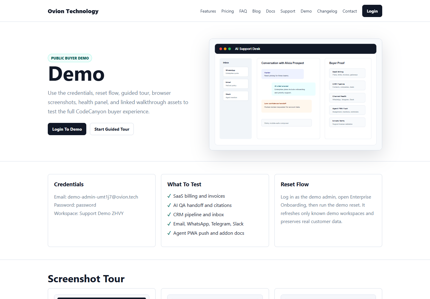 OvionDesk preview 2